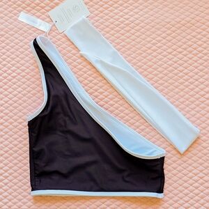 BAIIA, New, Coco Reversible Swim Top Chest Piece & Sash Tie, US Size 4